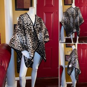 Leopard Print Open Front Wrap